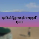 ক্রিকেট টুর্নামেন্ট সংস্কৃতি Quiz