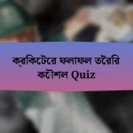 ক্রিকেটের ফলাফল তৈরির কৌশল Quiz