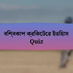 বিশ্বকাপ ক্রিকেটের ইতিহাস Quiz